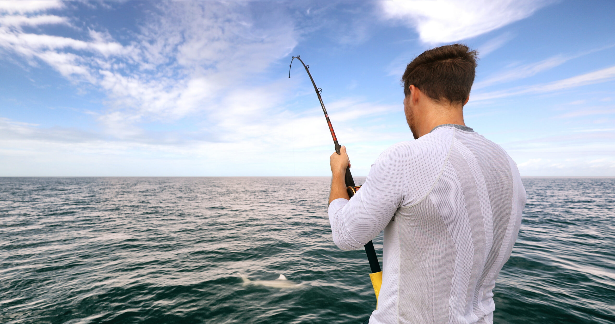 man fishing