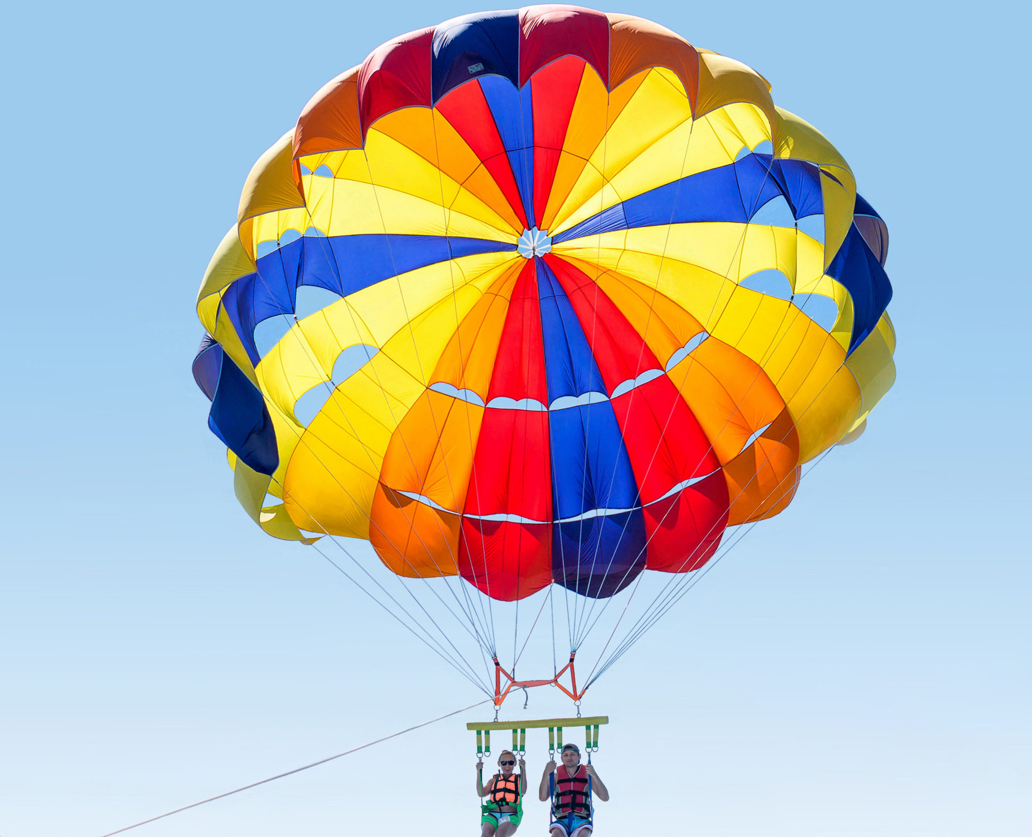 people parasailing